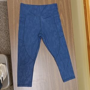 ZYIA Women's Blue Camouflage Leggings